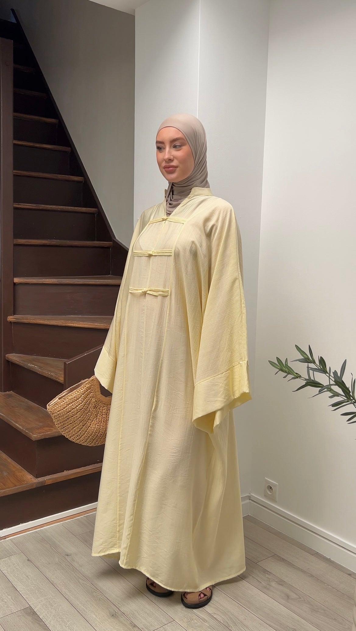 Abaya Line jaune