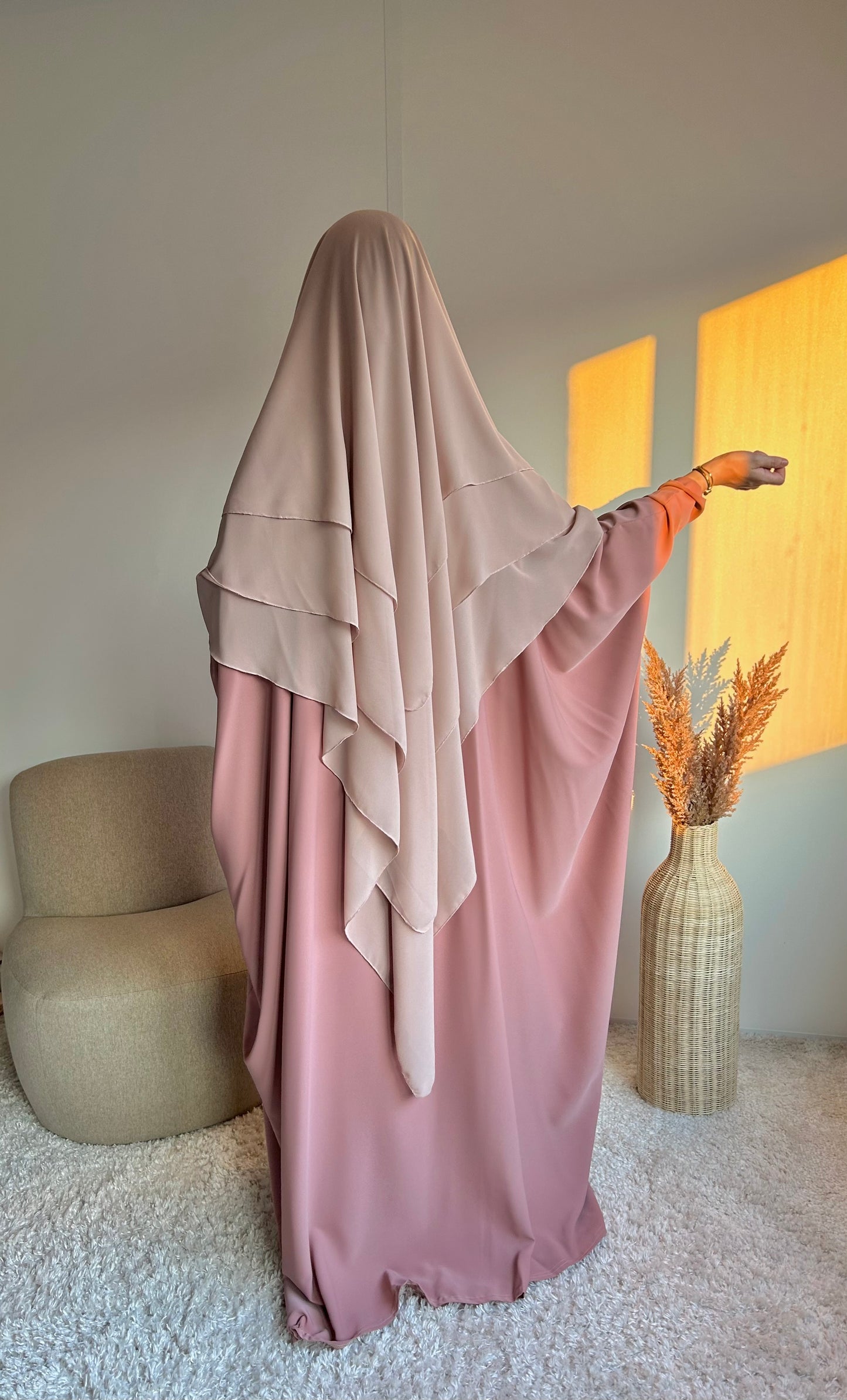 Khimar mousseline 3 voiles