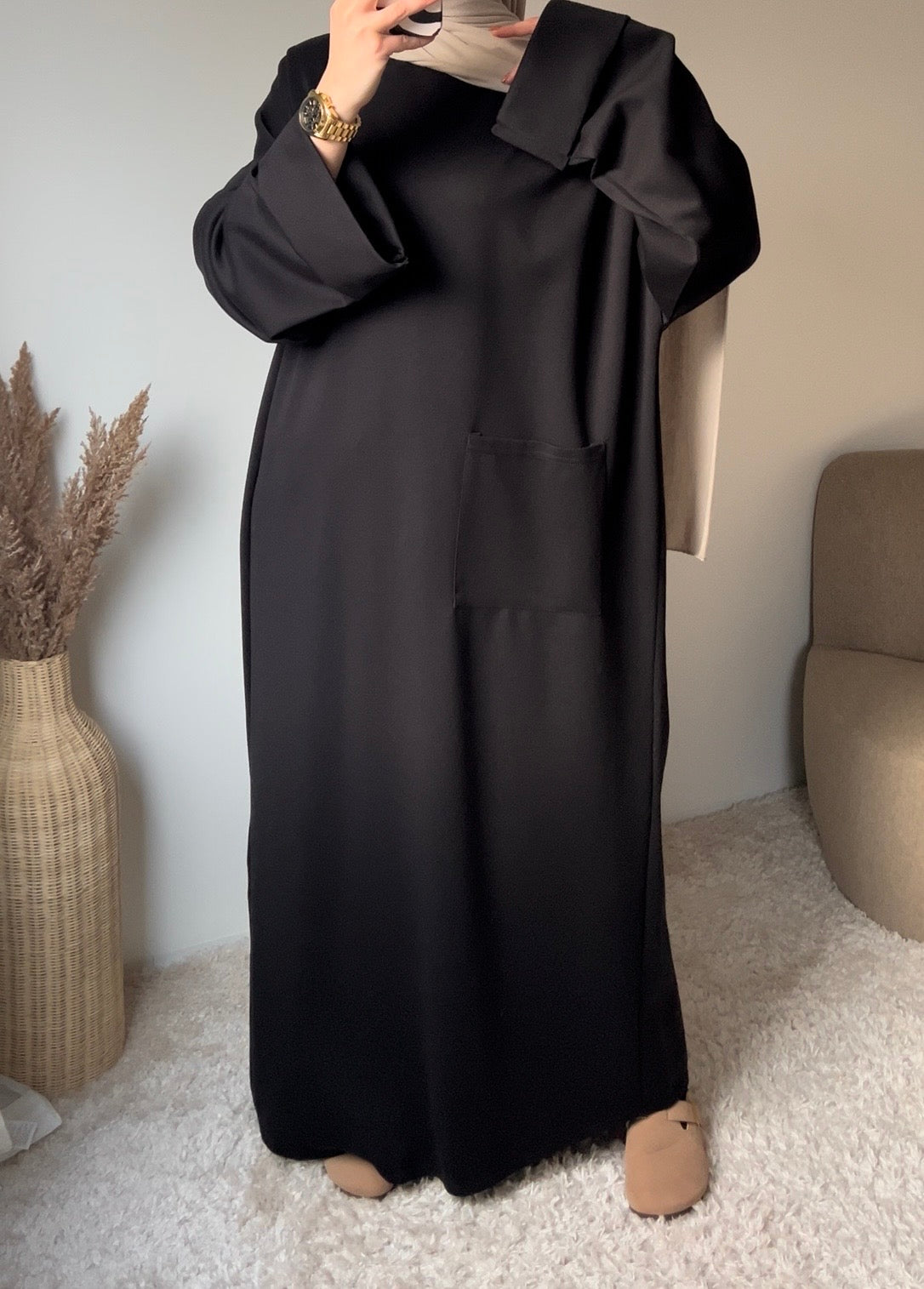 Abaya loose poche