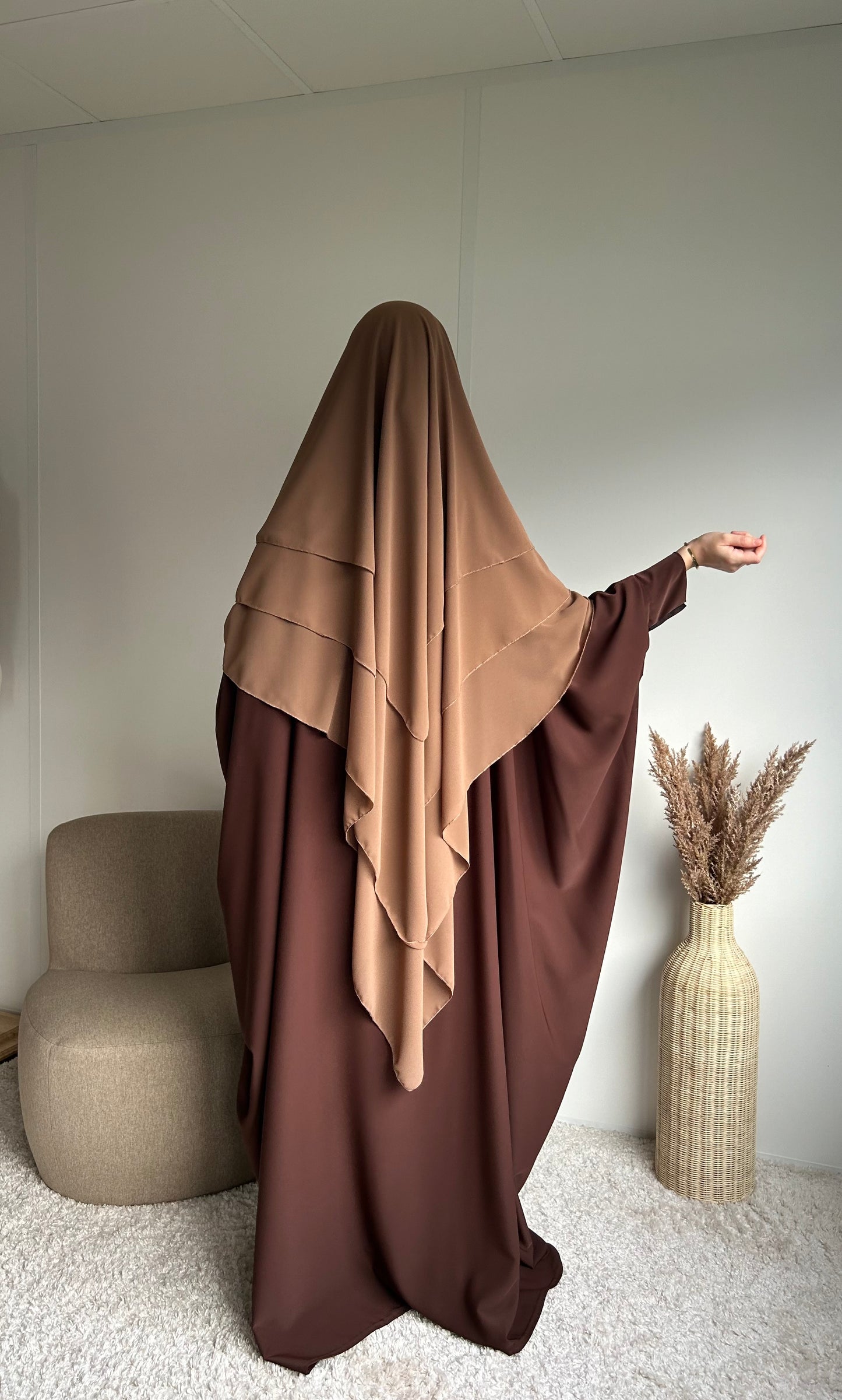 Khimar mousseline 3 voiles