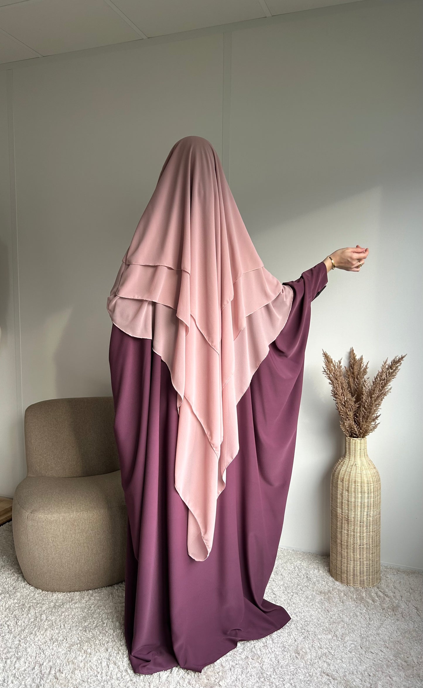 Khimar mousseline 3 voiles