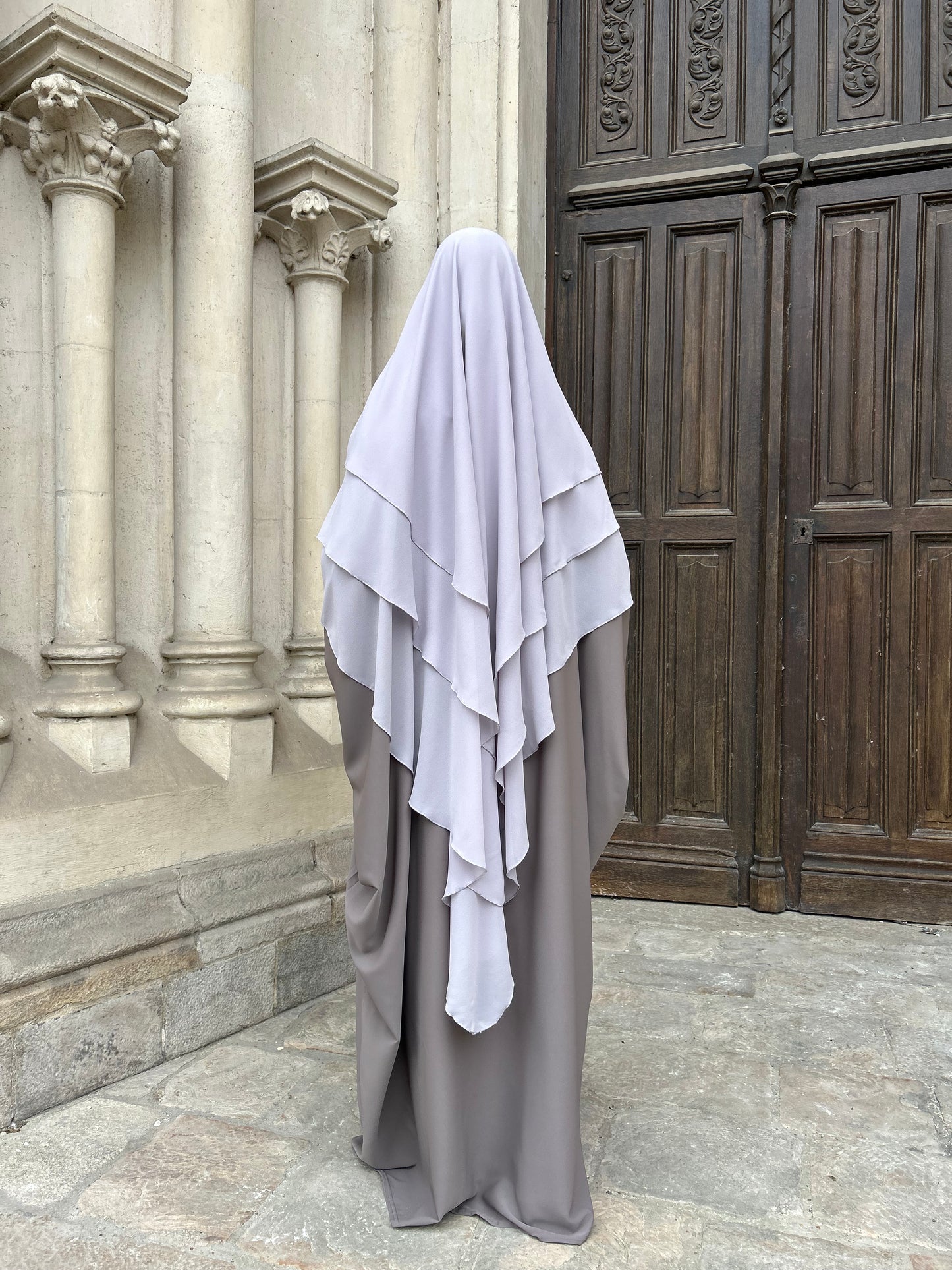 Khimar mousseline 3 voiles