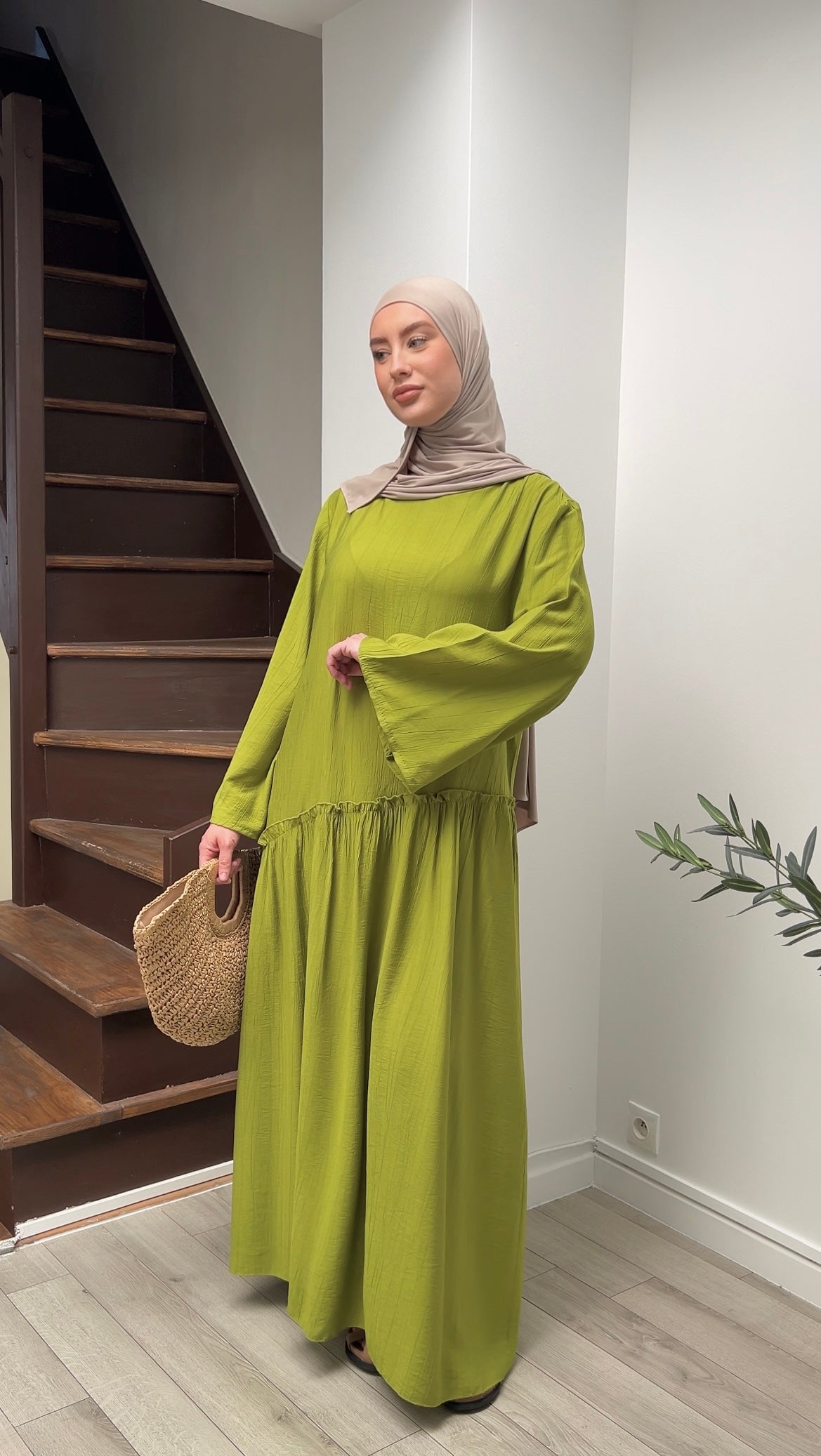 Abaya Solène olive