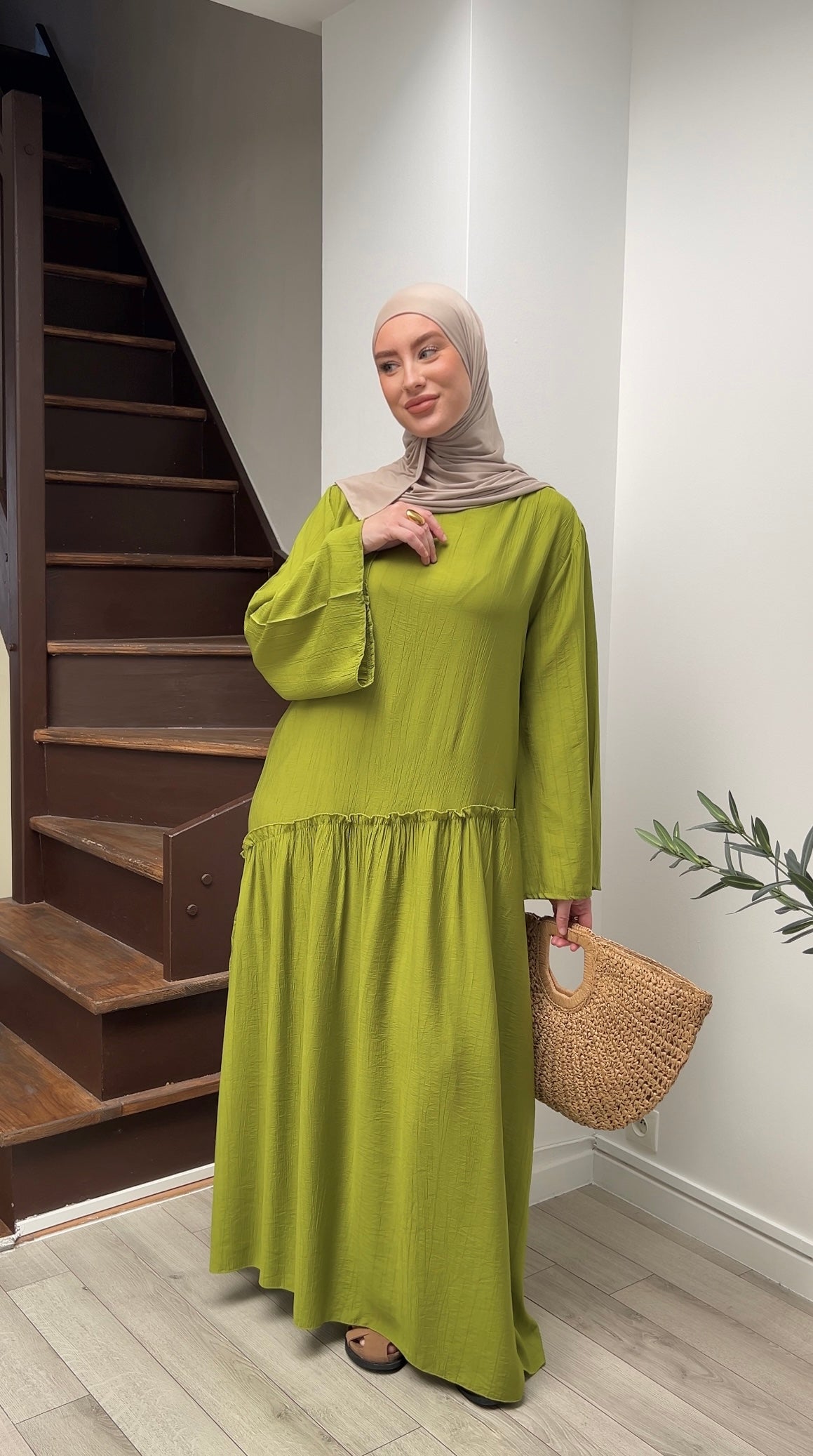 Abaya Solène olive