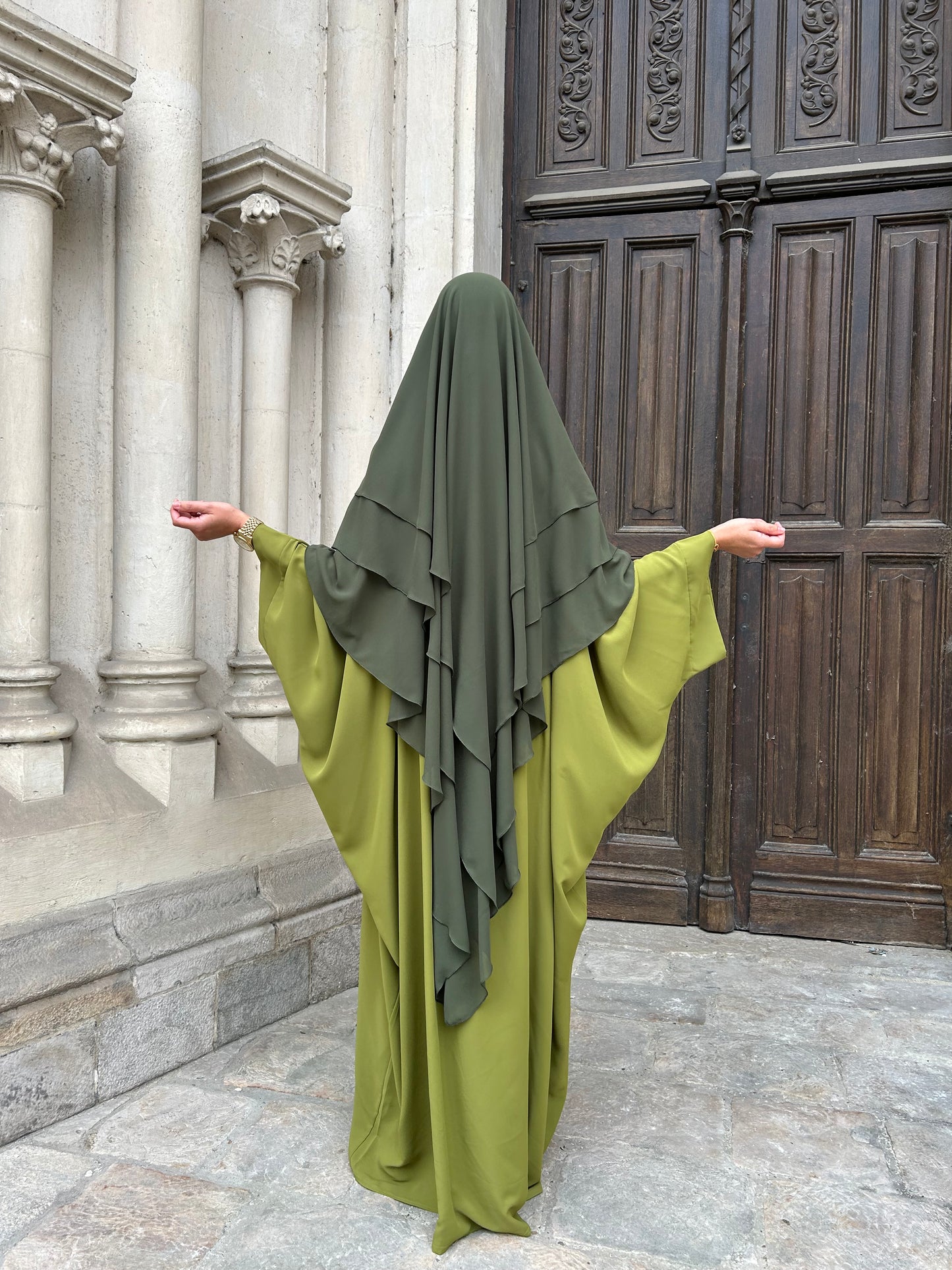 Khimar mousseline 3 voiles