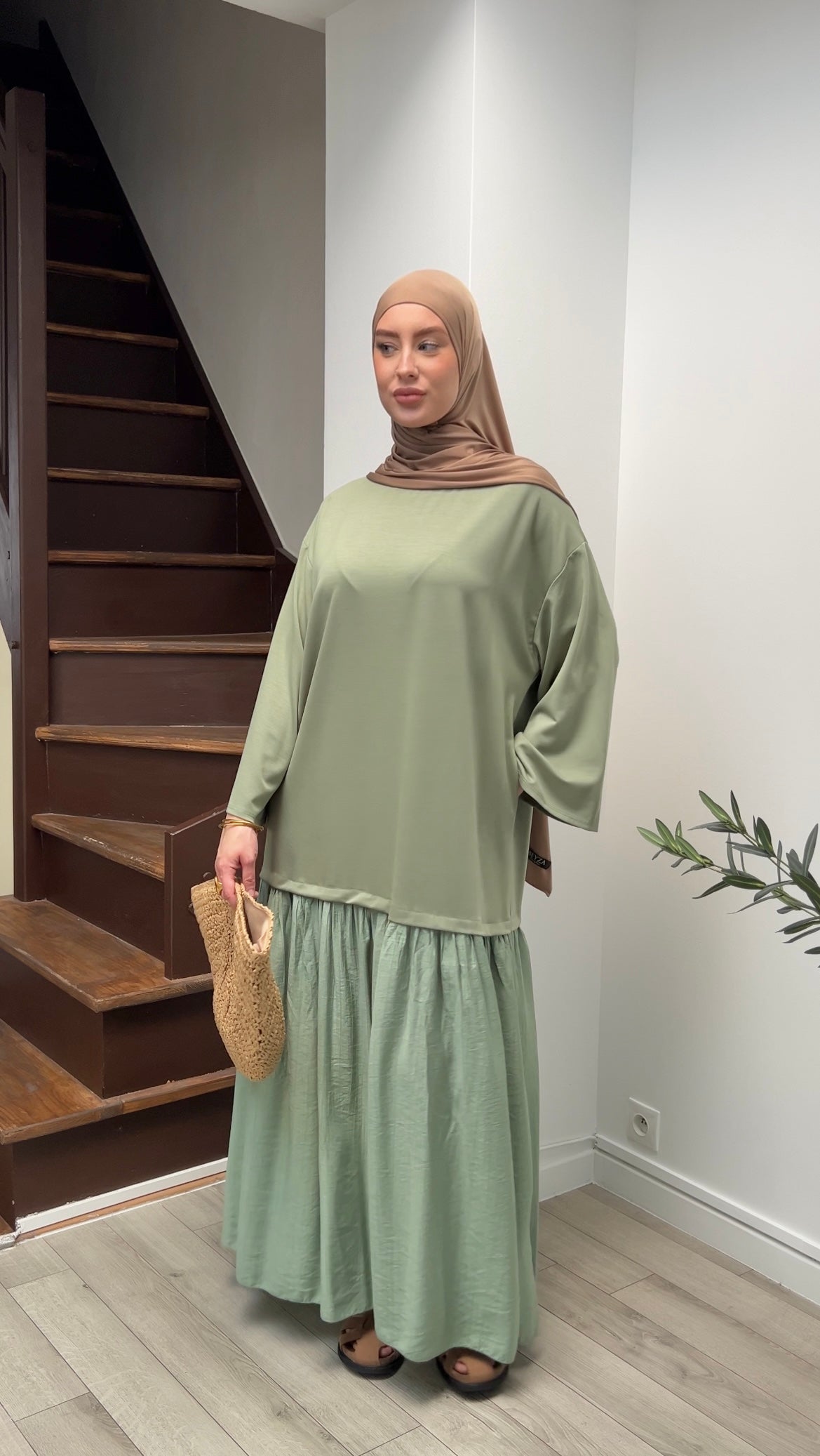La abaya comfy amande