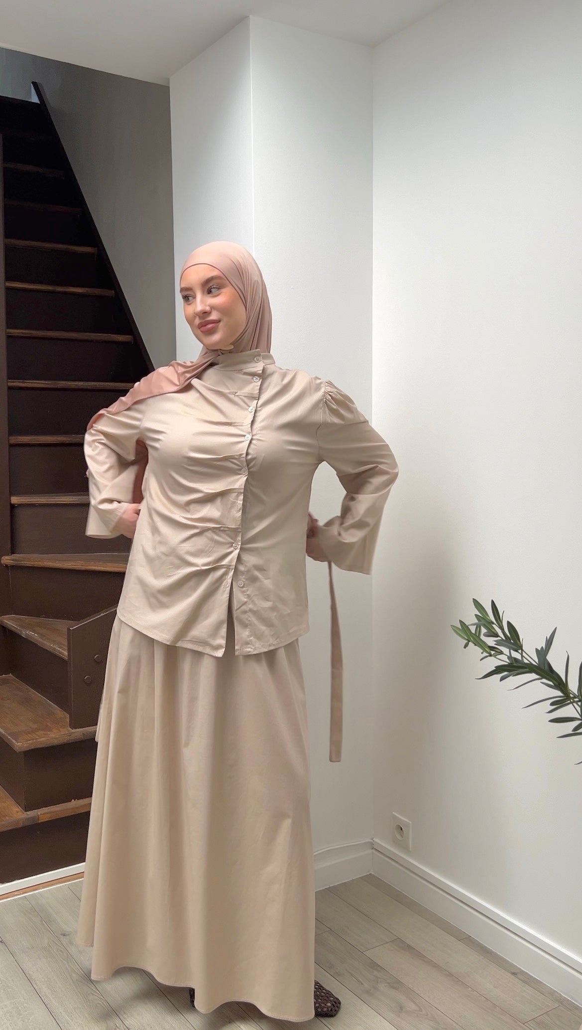 Ensemble Yuna beige