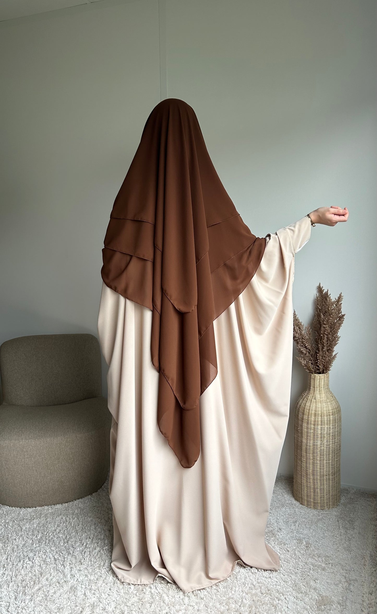 Khimar mousseline 3 voiles