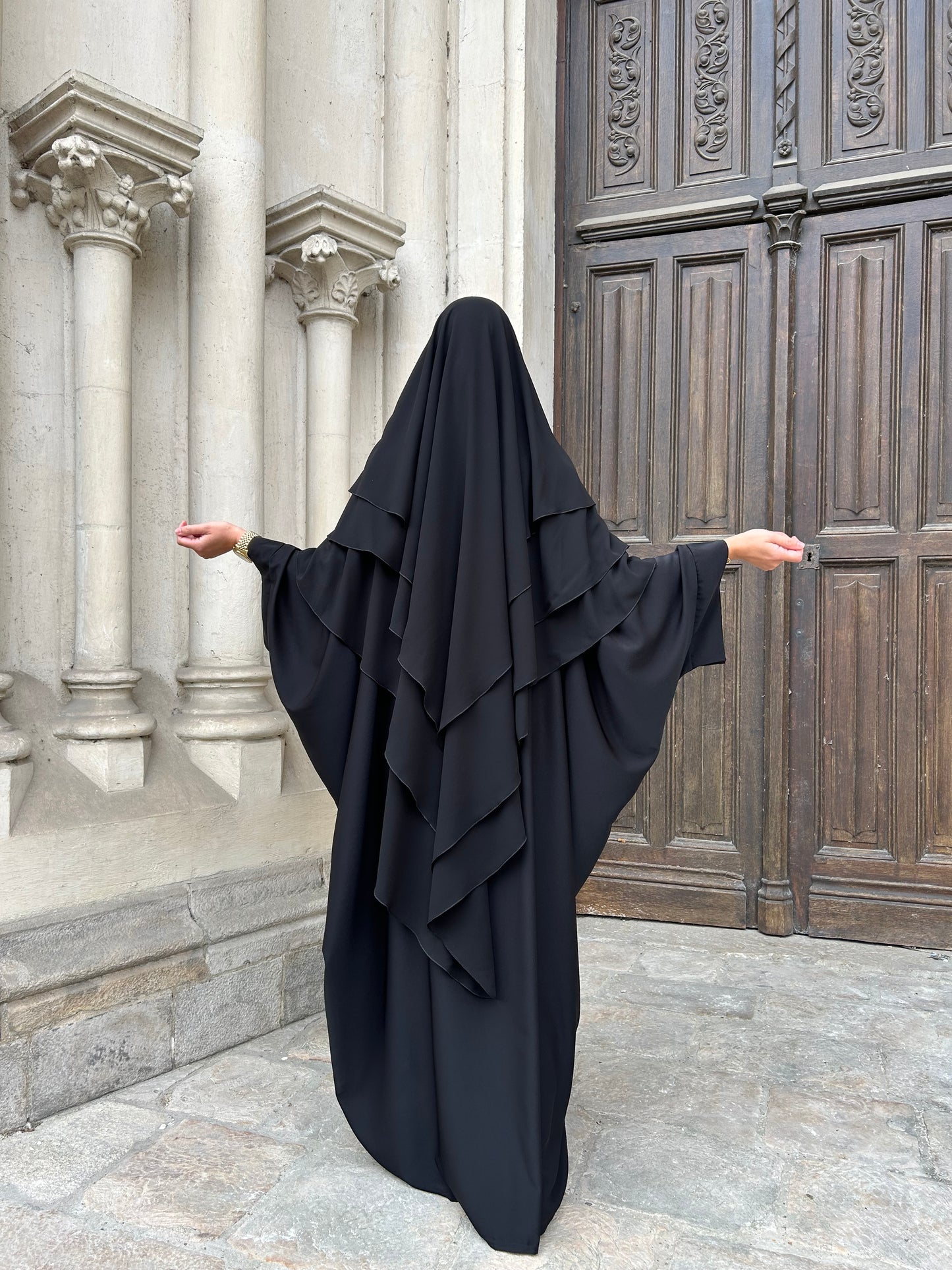 Khimar mousseline 3 voiles